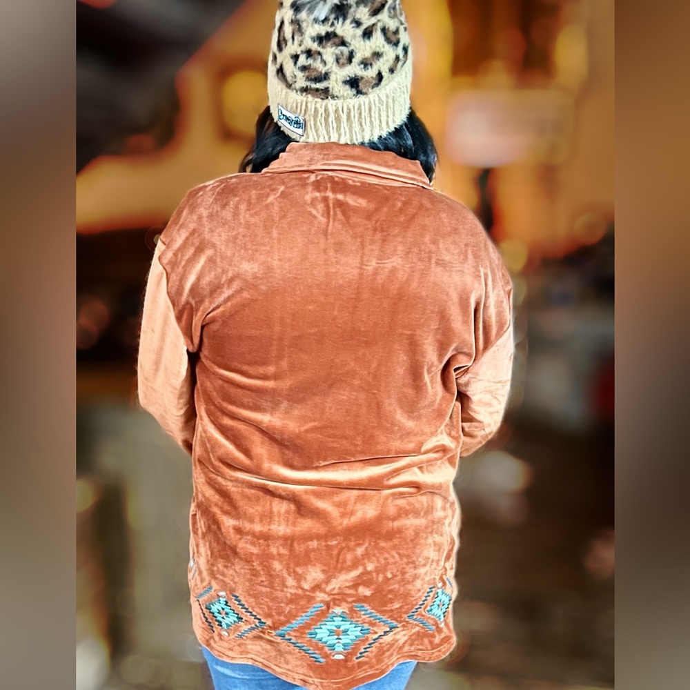 Rust Velvet Shirt - Picture 4 of 4